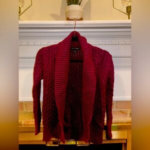 Banana Republic Dark Wine/Maroon Cotton 
Cardigan Sweater Women XXS